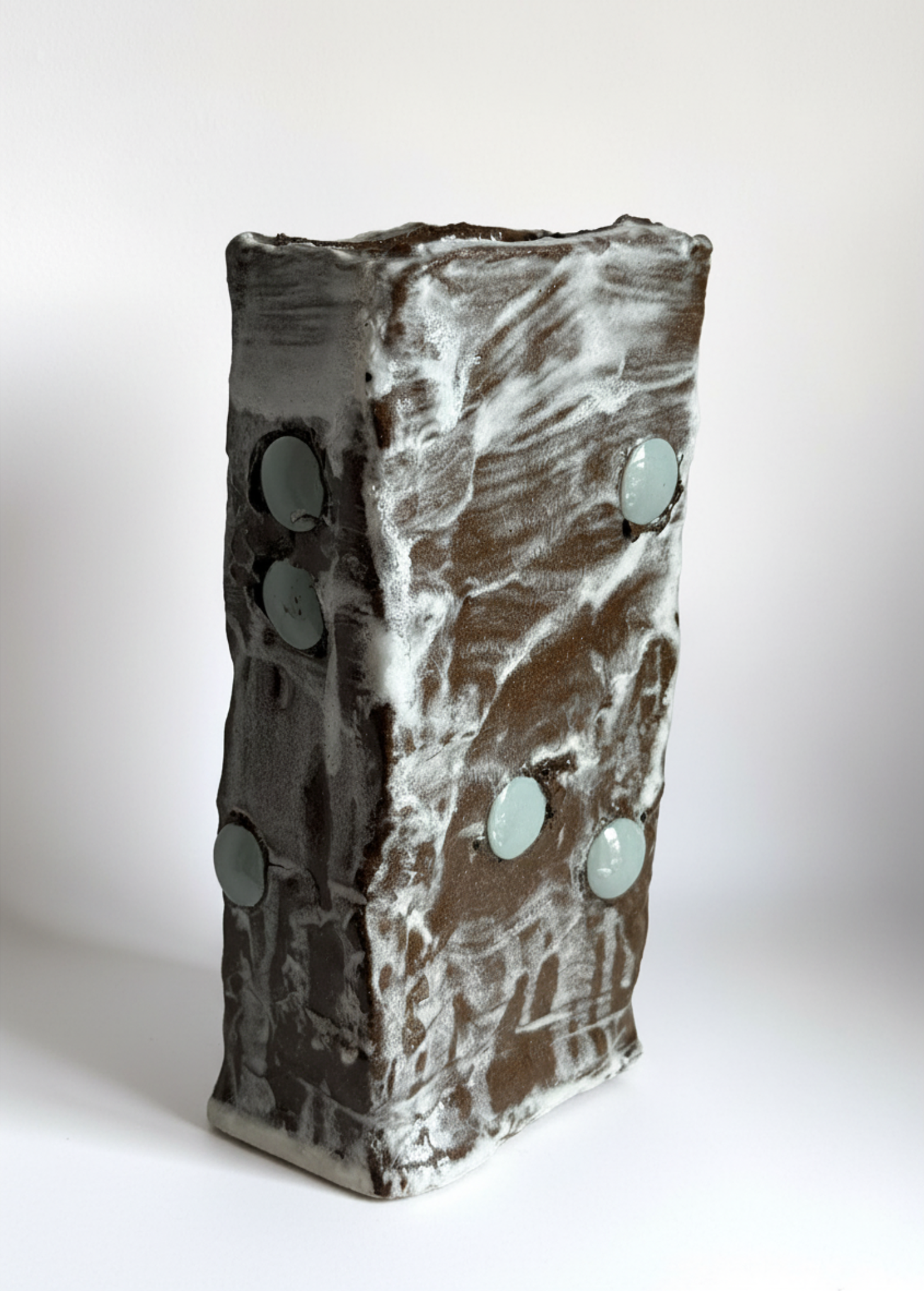Brown White Dot Vase